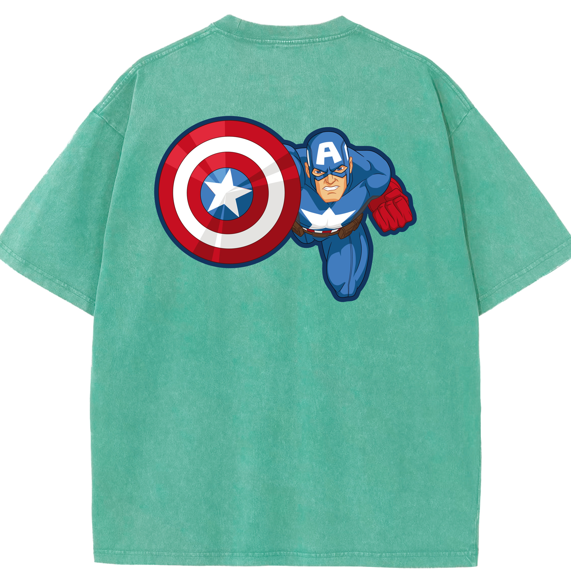（画像用） アベンジャーズ The Avengers 綿100% ヴィンテージ風 半袖Tシャツ（背面プリント）
